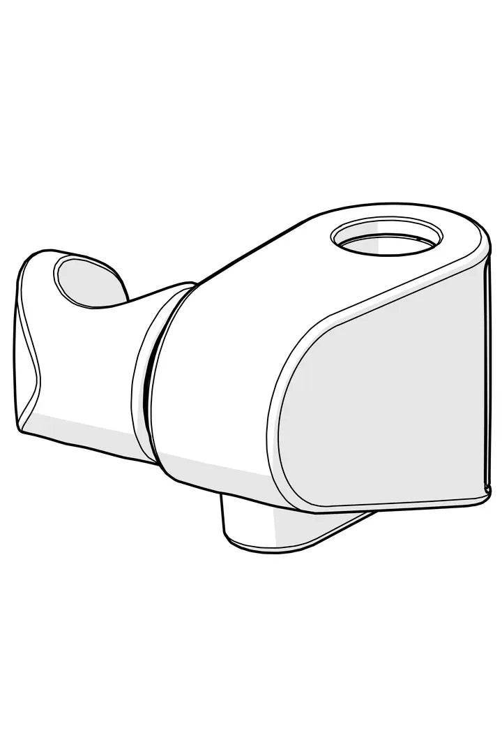 Slide for shower rail | 1002442V-33 | Matt black