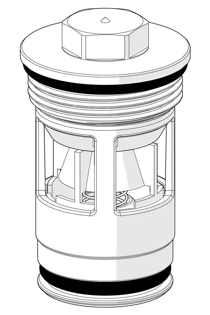 One-way valve with litter screen, (9/2018-) | 1004950V