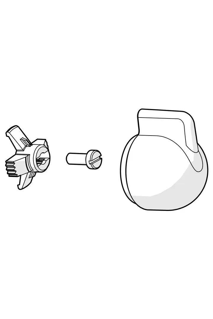 Handle for washing machine valve | 1005697V | Chrome