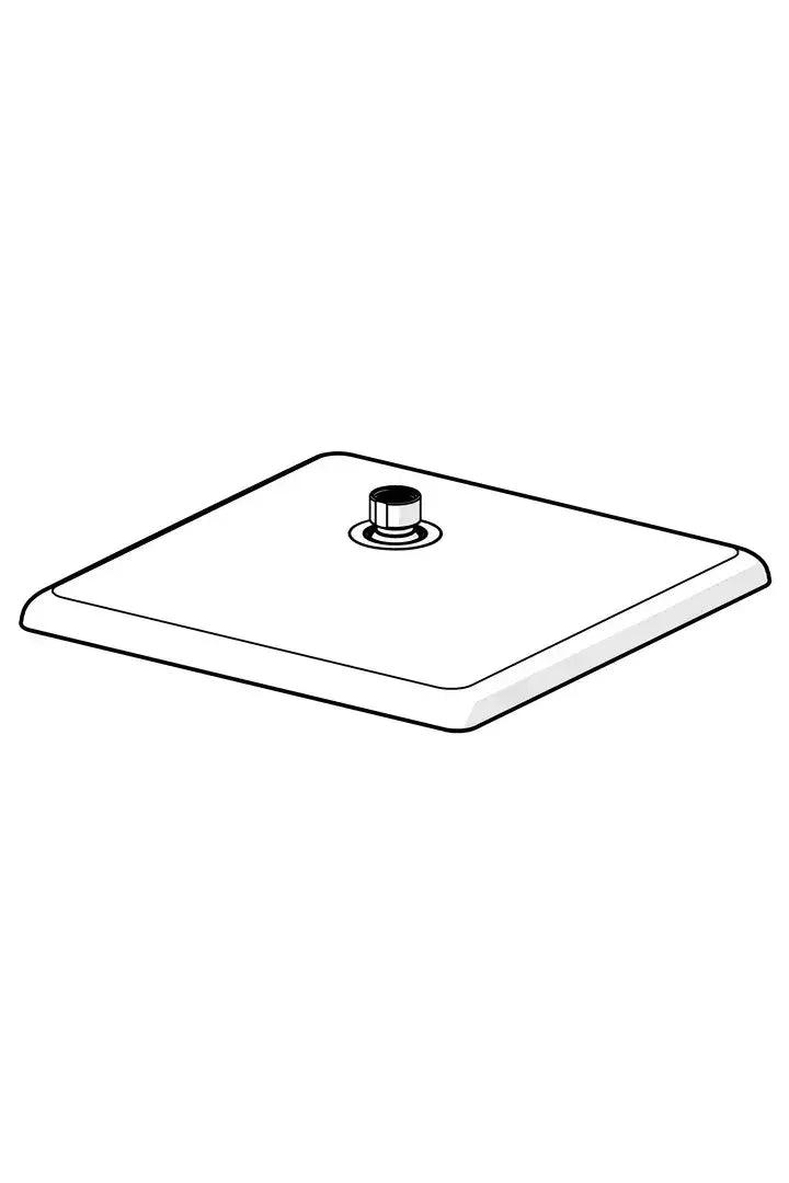 Overhead shower, 250x250 mm | 1019738V-33 | Matt black
