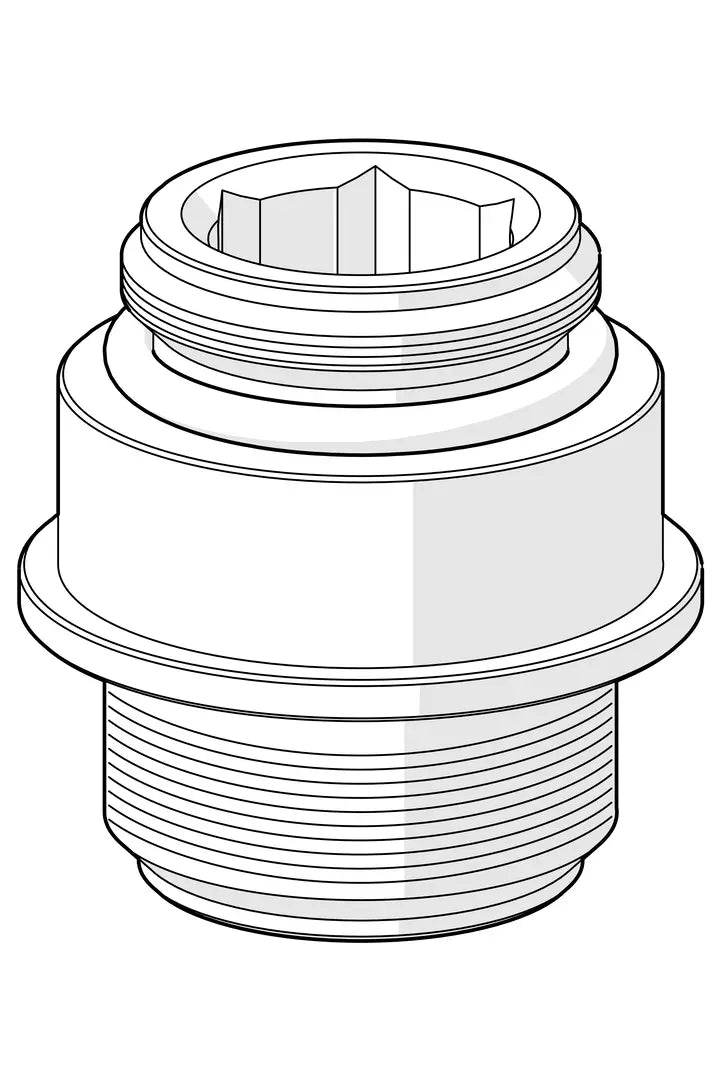 Nipple for spout, G1/2 | 178787 | Chrome