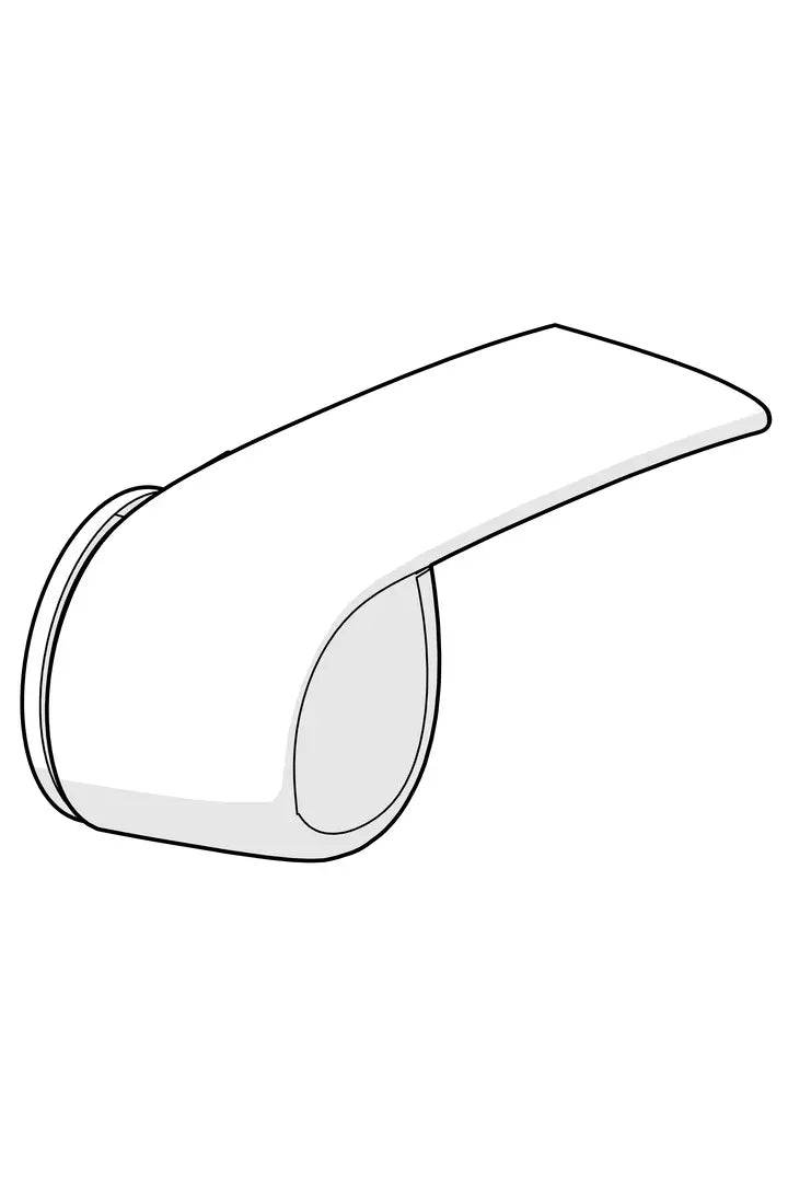 Hot water valve with handle | 199078V | Chrome