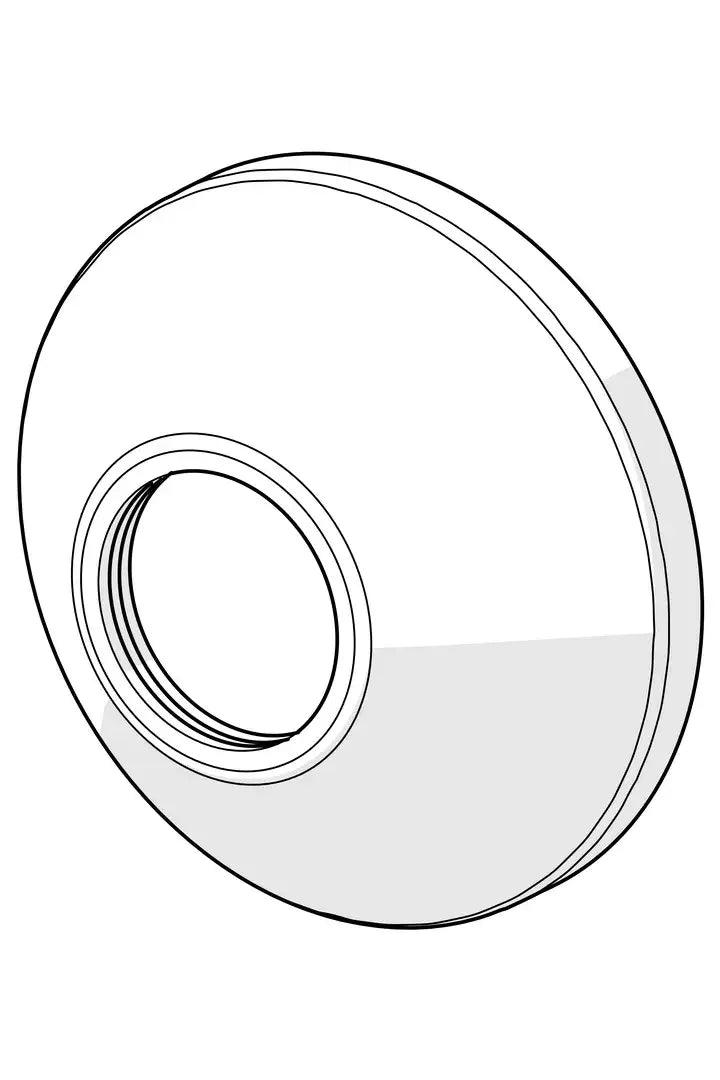 Cover flange | 203504B | Chrome