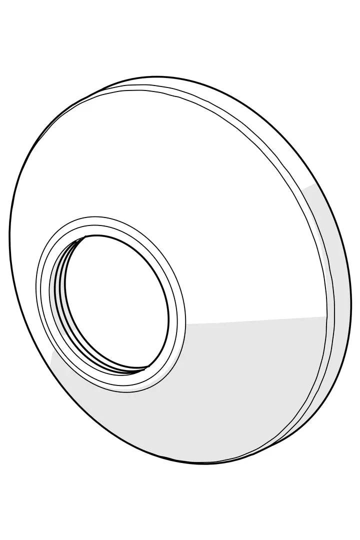 Cover flange | 203504B | Chrome