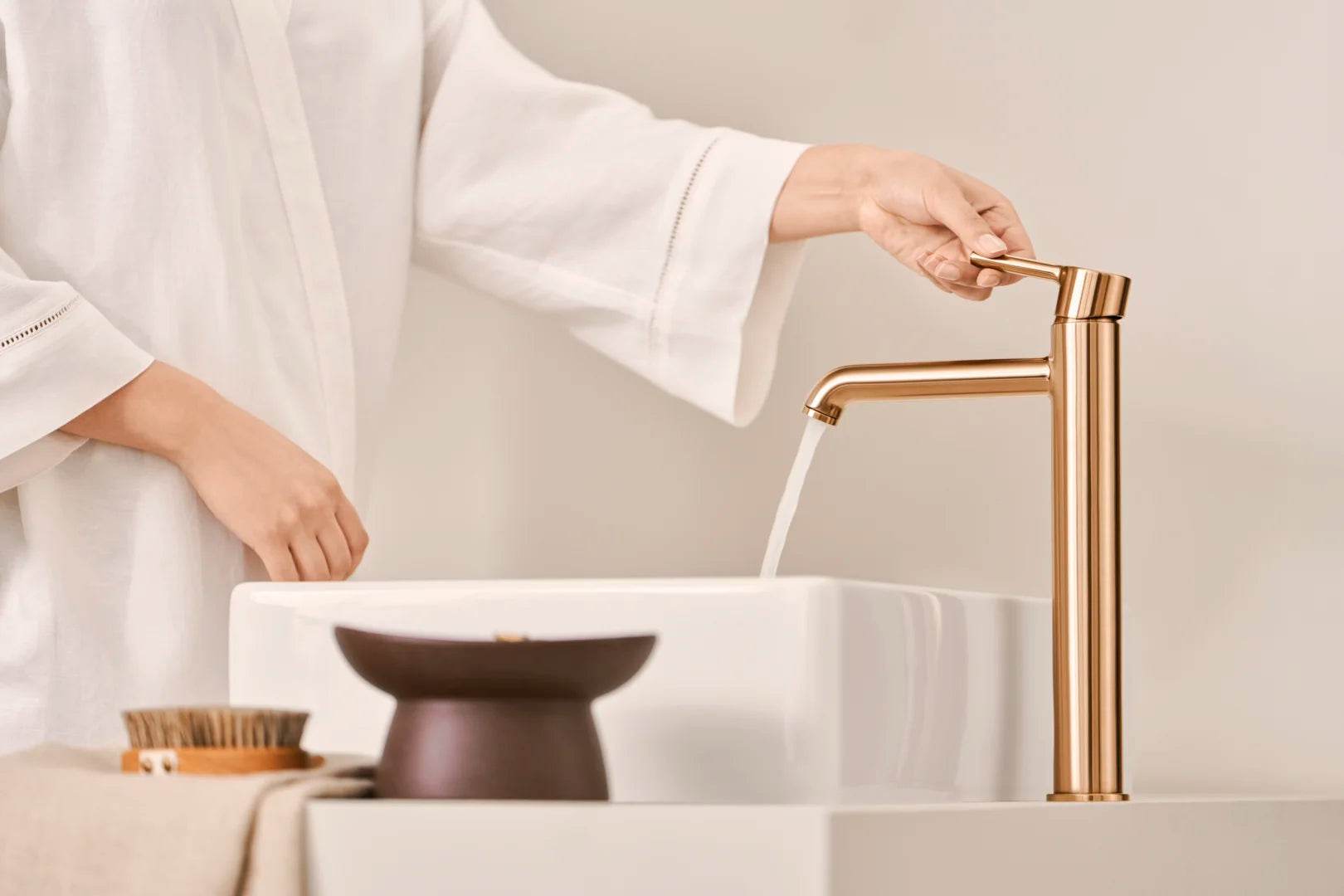 High washbasin faucet | 2601FH-81 | Brushed bronze