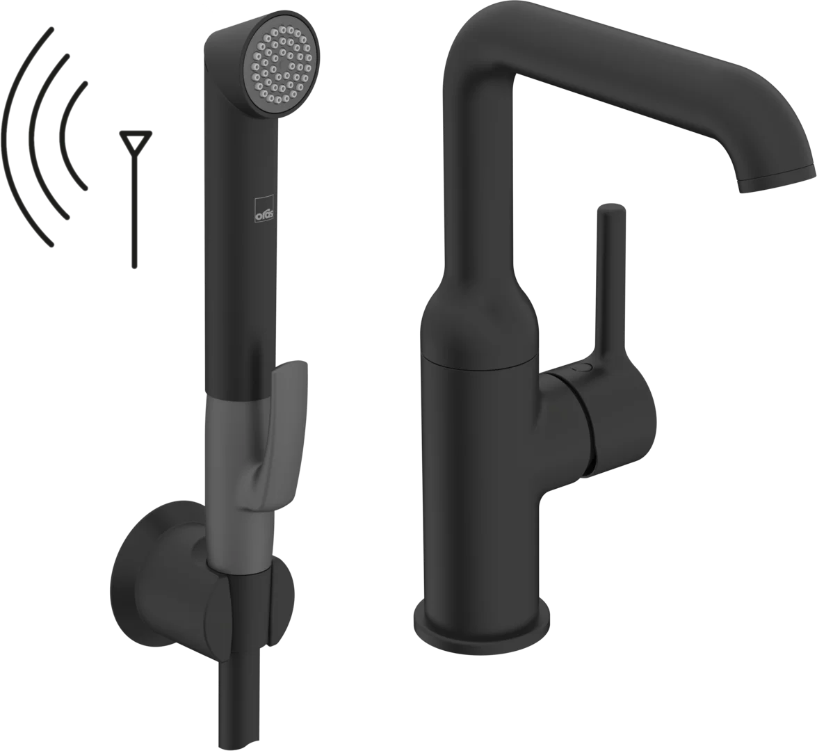 Washbasin faucet, 3 V | 2615FH-33 | Matt black