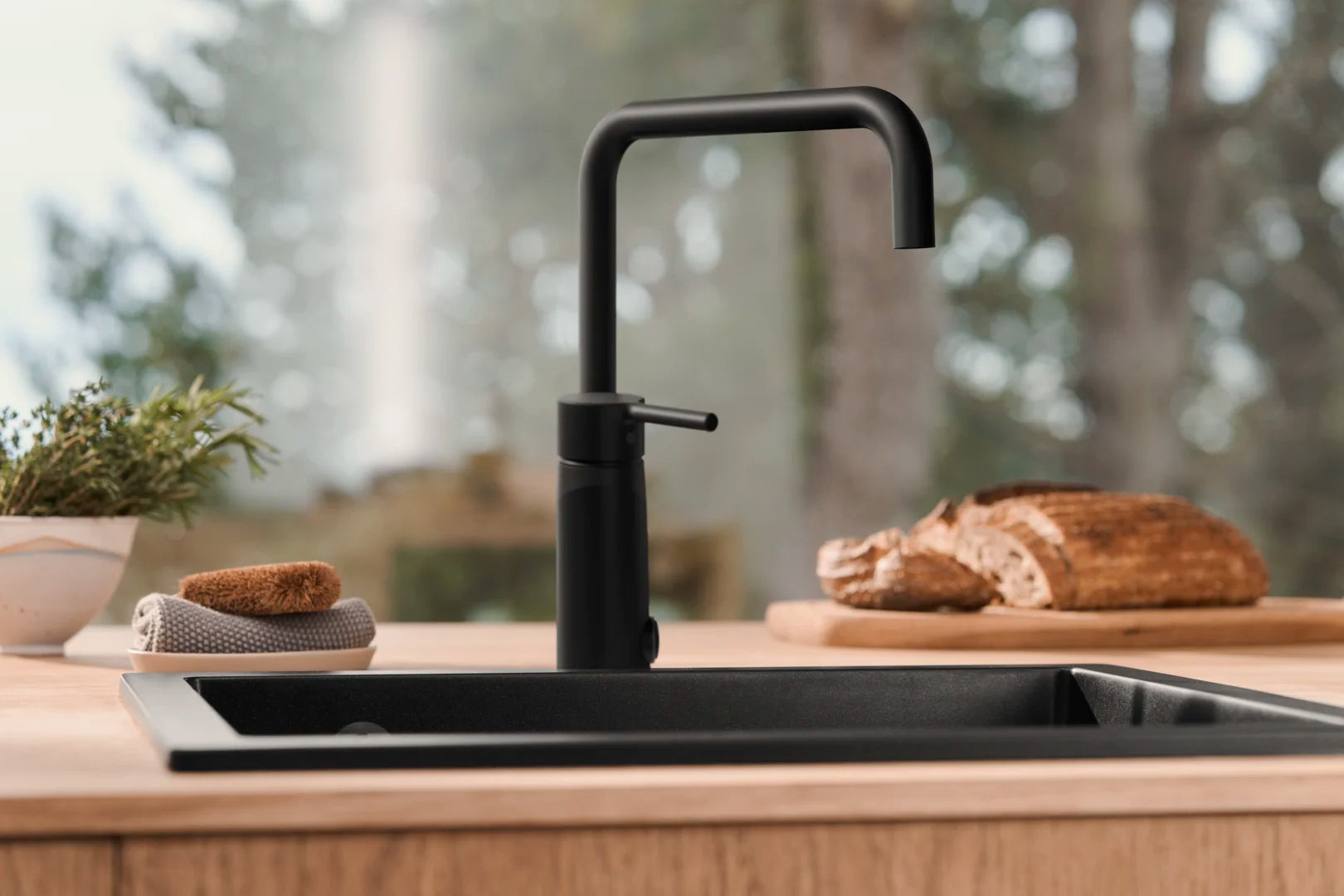 Kitchen faucet with dishwasher valve, 3 V | 2734FHN-33 | Matt black