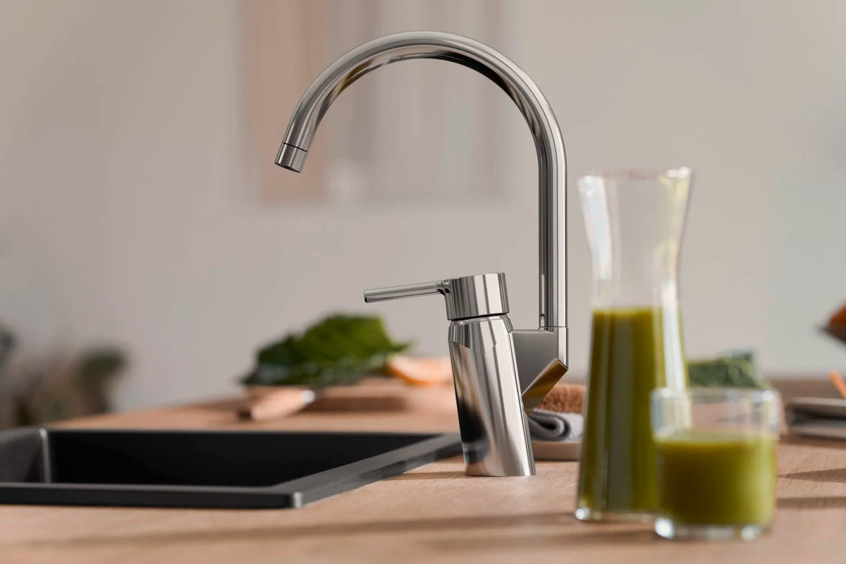Kitchen faucet with dishwasher valve, 3 V | 2734FHN-80 | Brushed steel