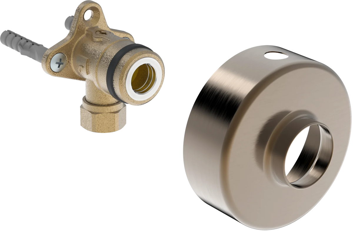 Angle coupling with stop valve, G3/4(1/2)-D12 | 290009-81 | Brushed bronze