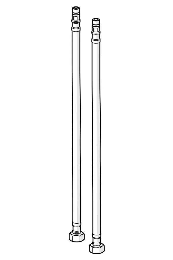 Flexible pipe, L=430, G3/8-M8x1 LH | 1001499/2