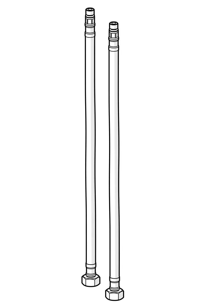 Fleksible slanger, L=430, G3/8-M8x1 LH | 1001499/2