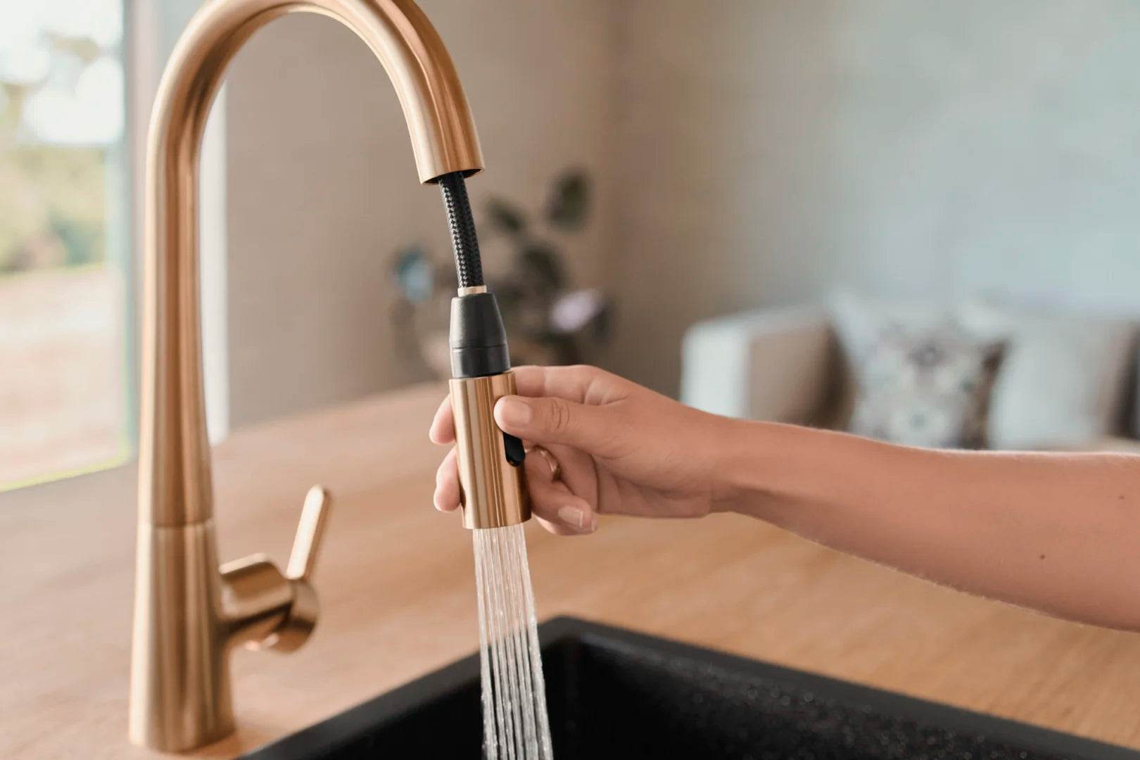 Kitchen faucet with dishwasher valve, 3 V | 3031F-81 | Brushed bronze