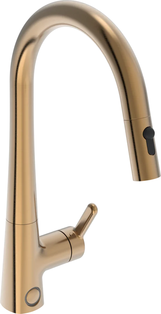 Kitchen faucet with dishwasher valve, 3 V | 3031F-81 | Brushed bronze