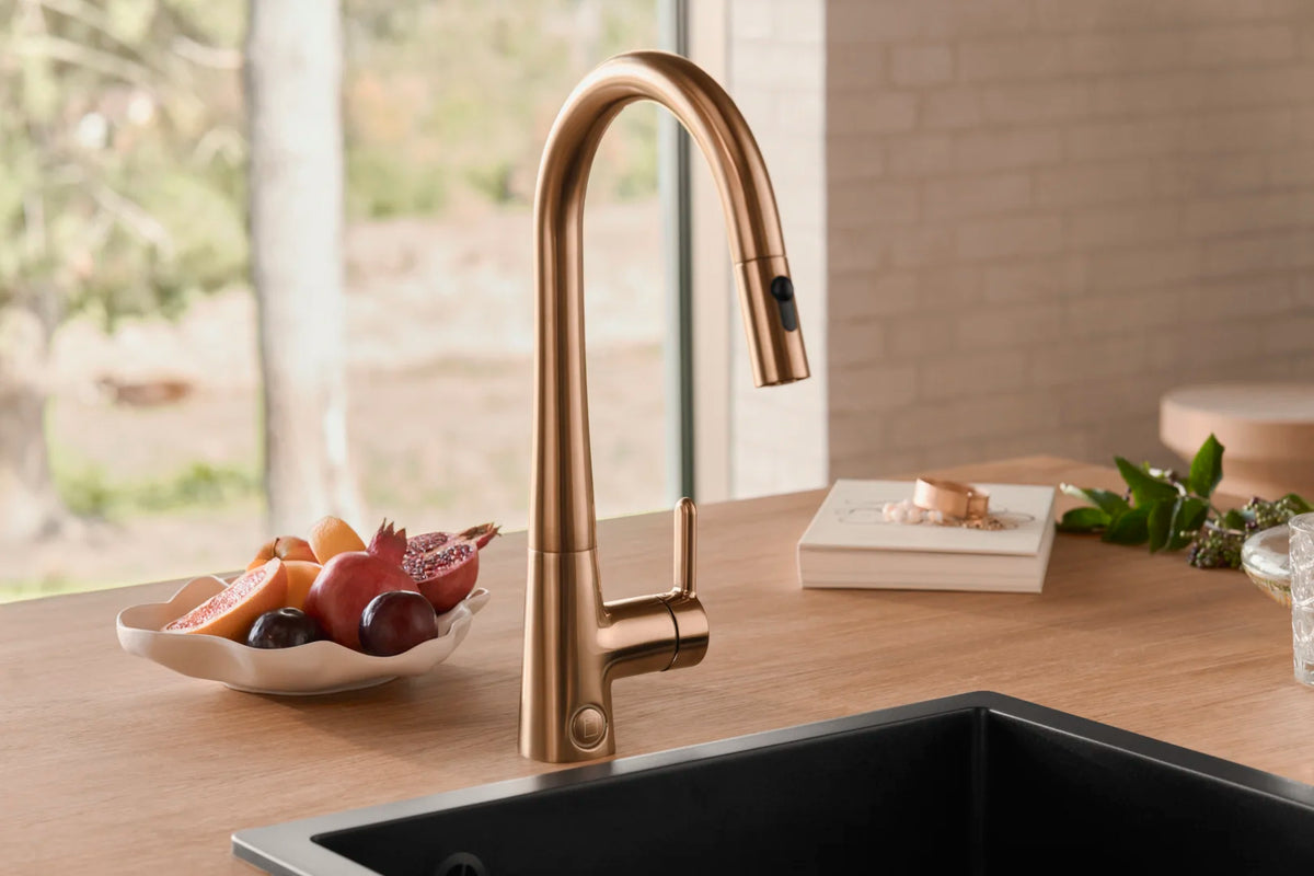 Kitchen faucet with dishwasher valve, 3 V | 3031F-81 | Brushed bronze