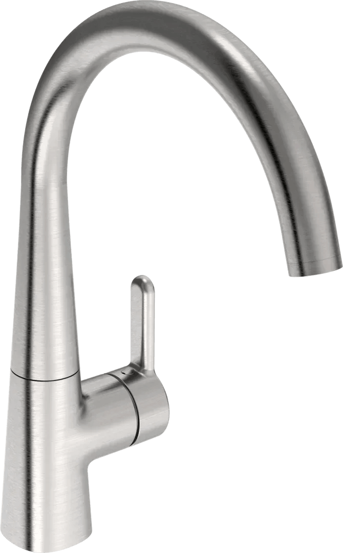 Kitchen faucet with dishwasher valve, 3 V | 3035F-80 | Brushed steel