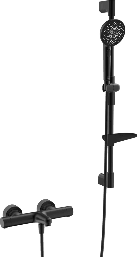 Bath and shower faucet with shower set | 4749-33 | Matt black