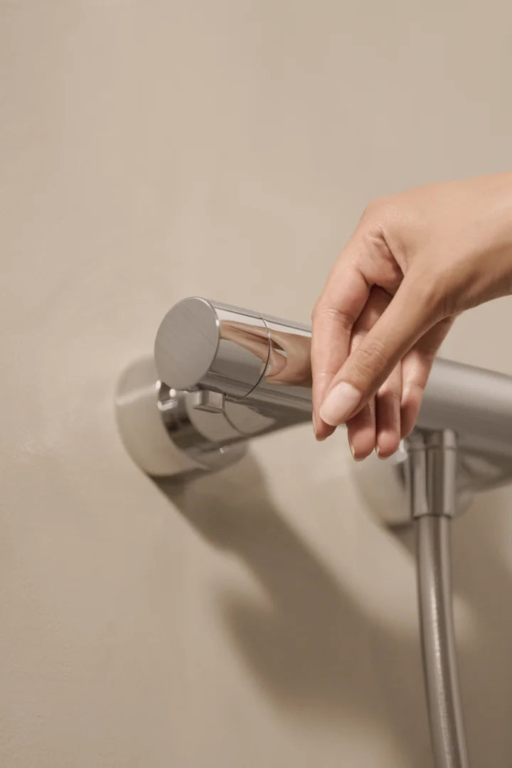 Shower faucet with shower set | 4769-80 | Brushed steel