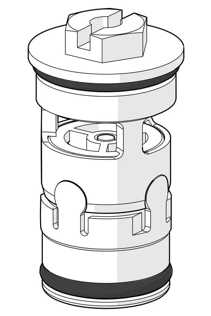 One-way valve with litter screen | 602346V