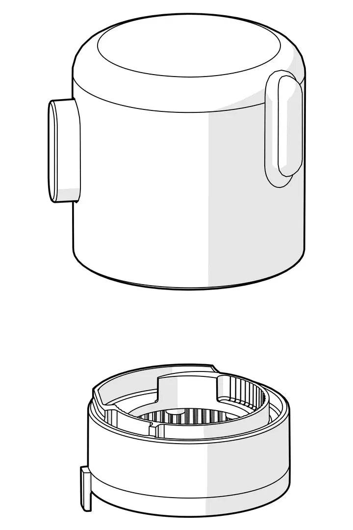 Temperature control handle | 602431V | Chrome