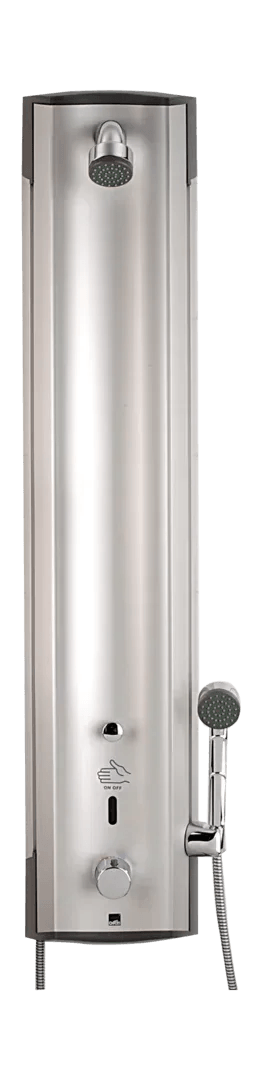 Shower panel, 6 V | 6662F | Aluminium/Chrome