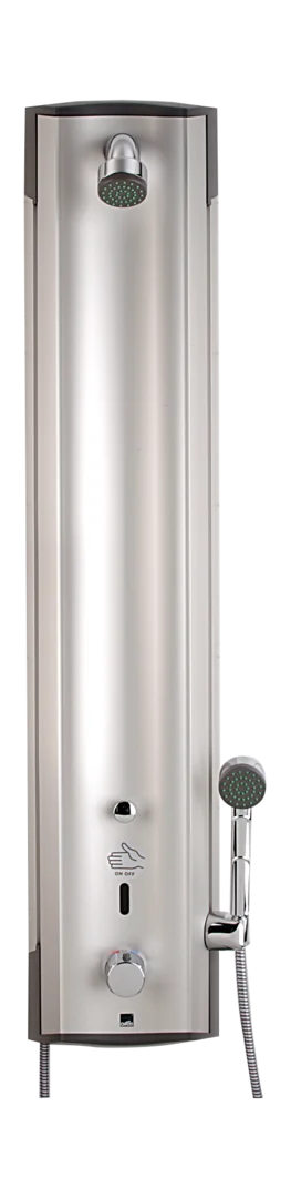 Shower panel, 6 V | 6662F | Aluminium/Chrome