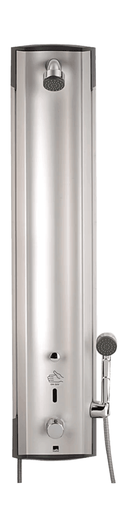 Shower panel, 6 V | 6662S | Aluminium/Chrome