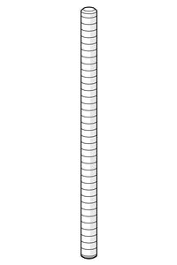 Pinneskrue, M8x1, L=130