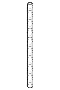 Pinneskrue, M8x1, L=250