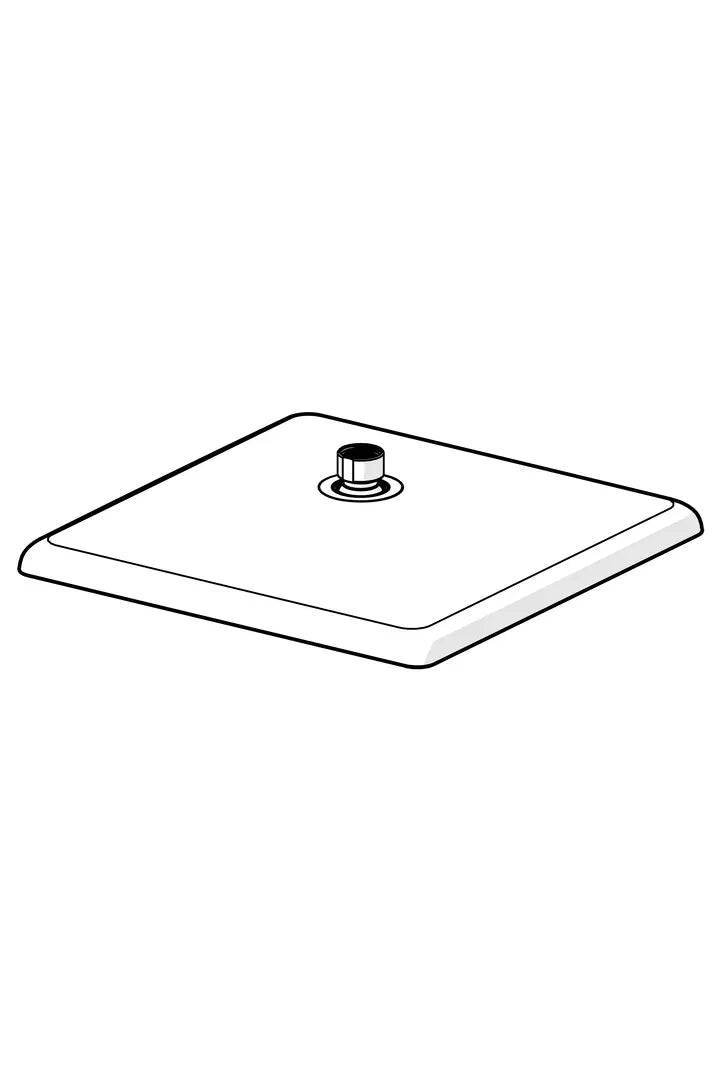 Overhead shower, 250x250 mm | 1019738V-33 | Matt black