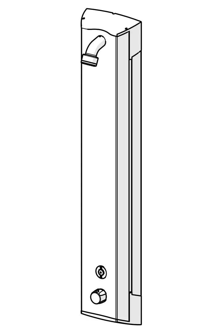 Shower panel, 9 V, Bluetooth | 197112Z | Aluminium/Chrome
