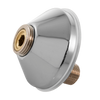 Eccentric coupling with stop valves and cover plates | 204142X | Chrome