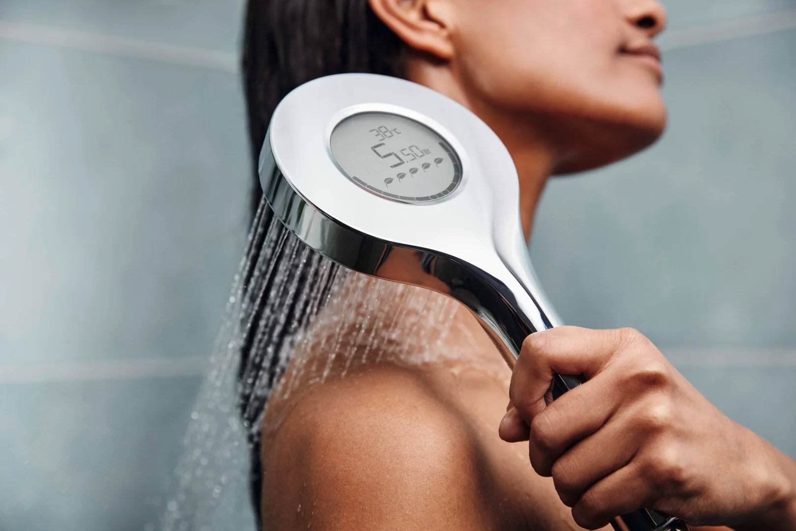 Hand shower, Bluetooth | 242405 | Chrome/Light grey