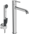 High washbasin faucet | 2602FH-80 | Brushed steel