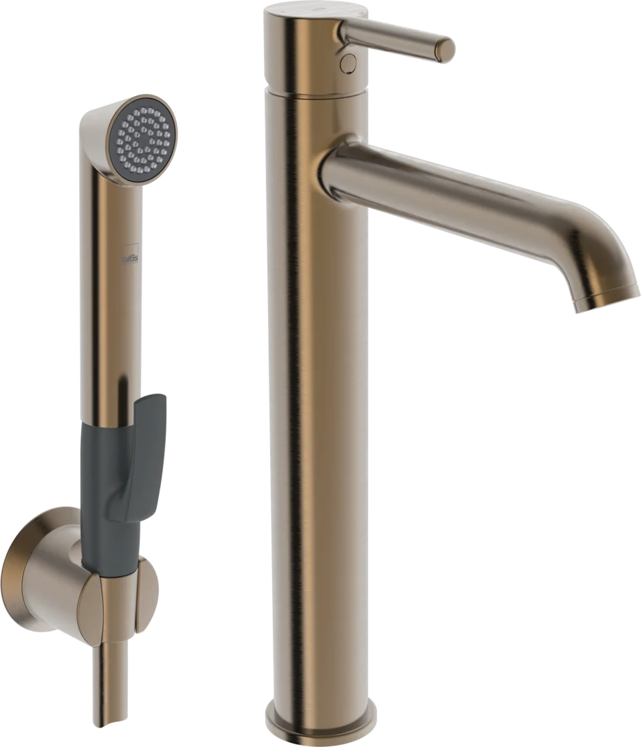 High washbasin faucet | 2602FH-81 | Brushed bronze