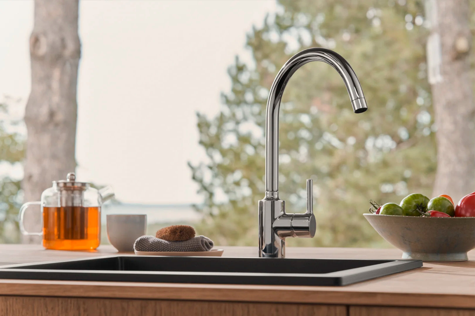 Kitchen faucet with dishwasher valve, 9 V | 2639AF | Chrome