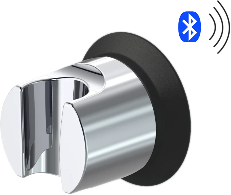 Smart veggfeste for hånddusj, 3 V, Bluetooth | 290026 | Krom