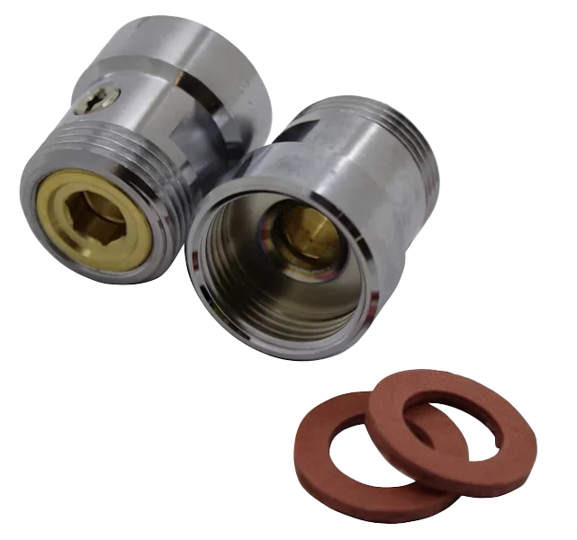 Stop valve pair for eccentric coupling | 281206/2 | Chrome