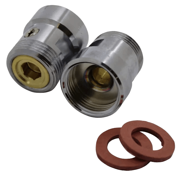 Stop valve pair for eccentric coupling | 281206/2 | Chrome