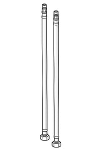 Fleksibel slanger, L=430, G3/8-M8x1 LH