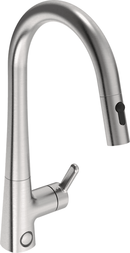 Kitchen faucet with dishwasher valve, 3 V | 3031F-80 | Brushed steel