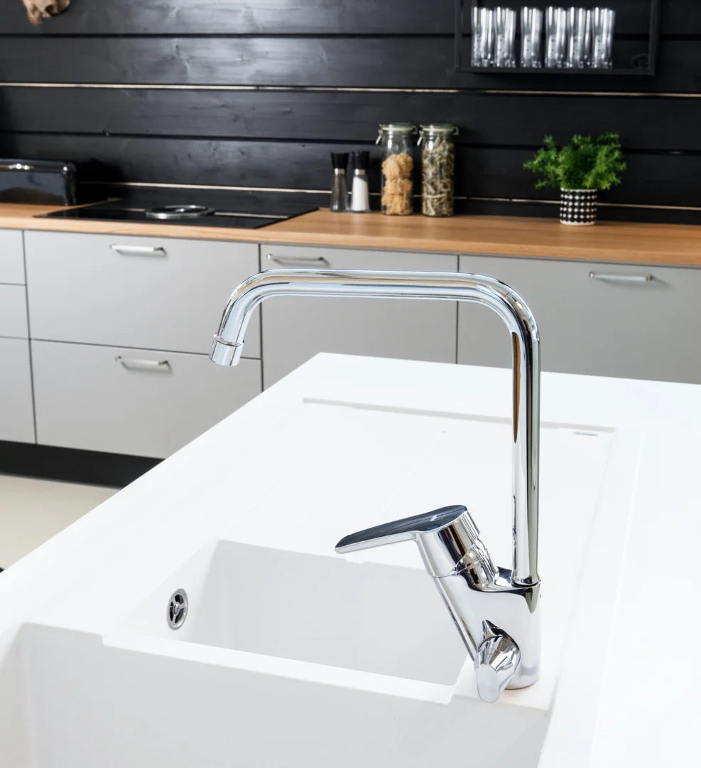 Kitchen faucet with dishwasher valve | 3934F | Chrome