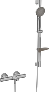 Bath and shower faucet with shower set | 4749-80 | Brushed steel