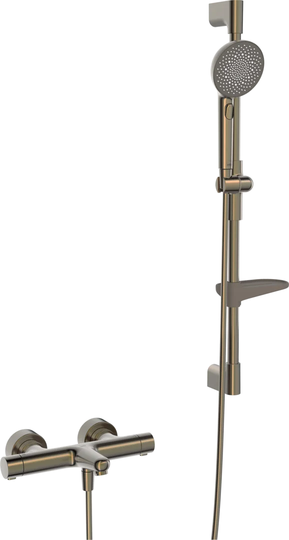 Bath and shower faucet with shower set | 4749-81 | Brushed bronze