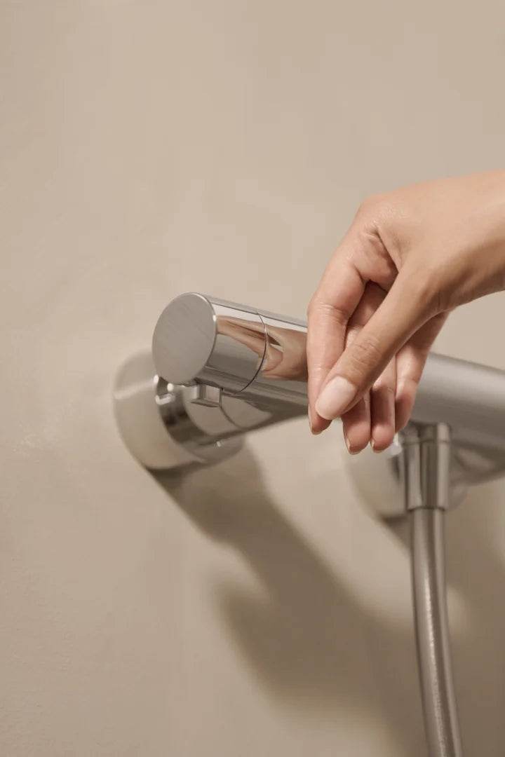 Shower faucet with shower set | 4769-80 | Brushed steel