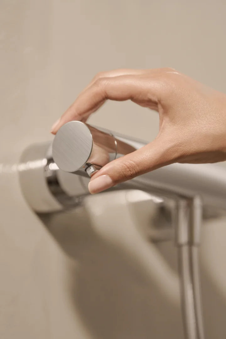 Shower faucet with shower set | 4769-80 | Brushed steel