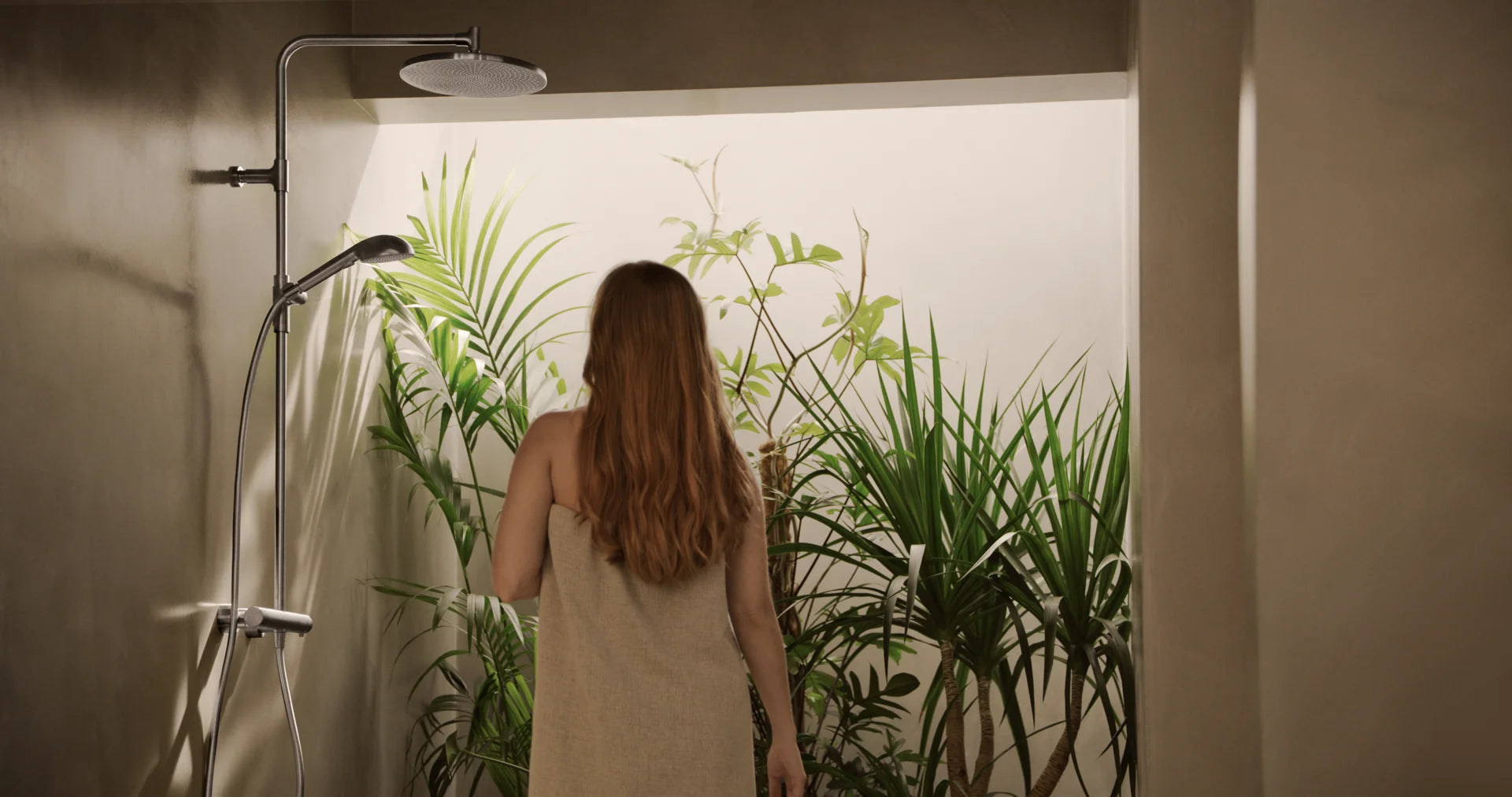 Dusjkran med rain shower | 4792-80 | Børstet stål