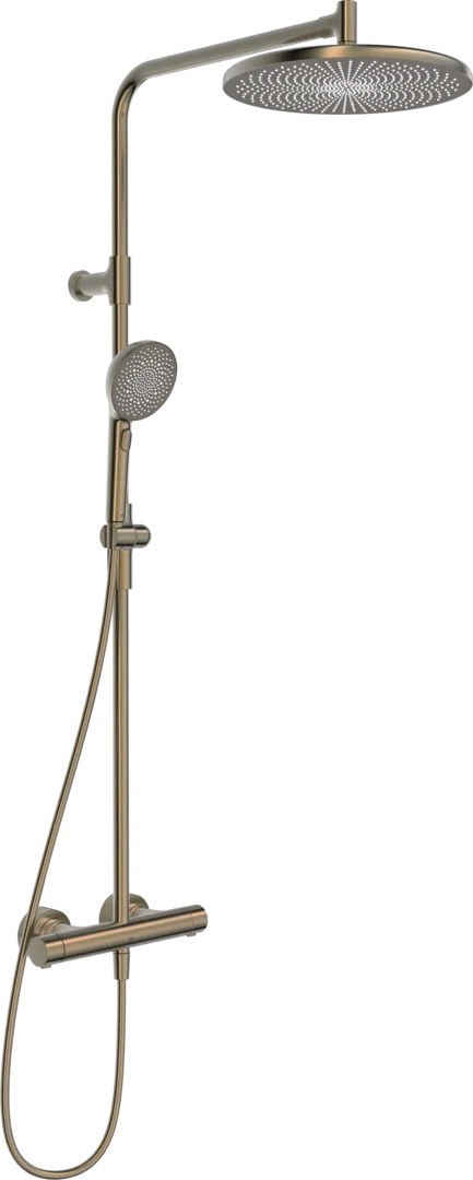Dusjkran med rain shower | 4792-81 | Børstet bronse