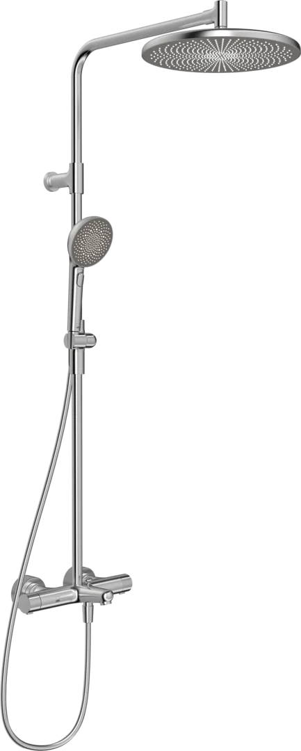 Dusjkran med rain shower | 4793-80 | Børstet stål