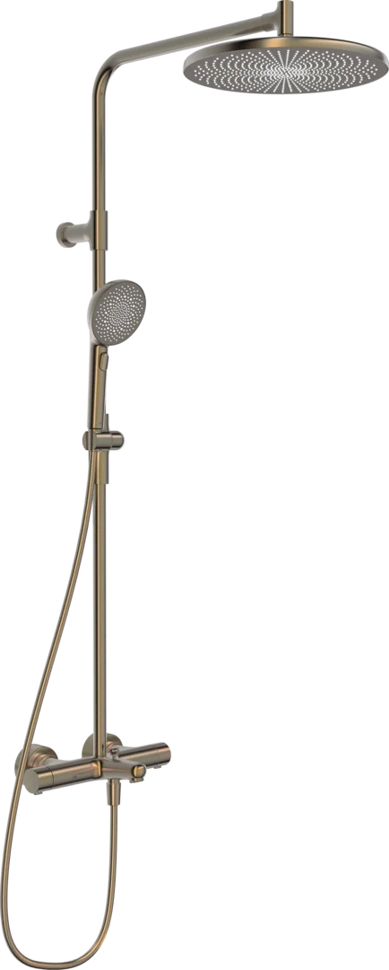 Dusjkran med rain shower | 4793-81 | Børstet bronse