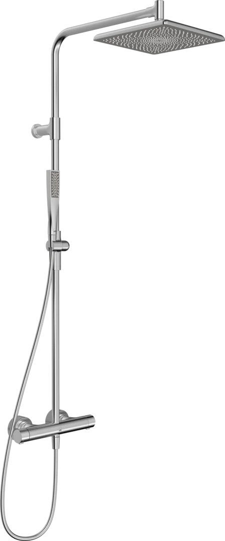 Dusjkran med rain shower | 4796-80 | Børstet stål